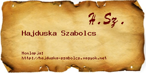 Hajduska Szabolcs névjegykártya